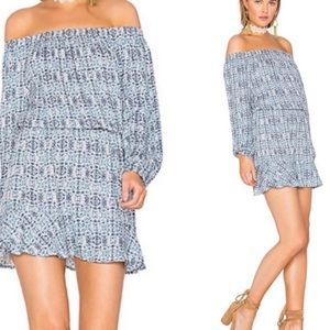 Joie Soft Sarnie Blue Long Sleeve Mini Dress S